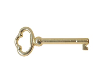 Antique style Key  Polished Brass Finish - Antique Style  Vintage style Key for Furniture Pieces