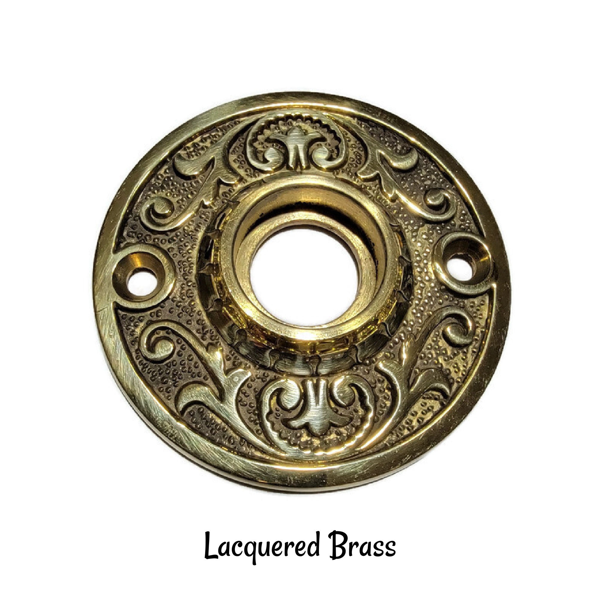 Lienbacher Sweden Style Antique Brown Rosette Door Handle Set - 120mm Length, 50mm Rosette