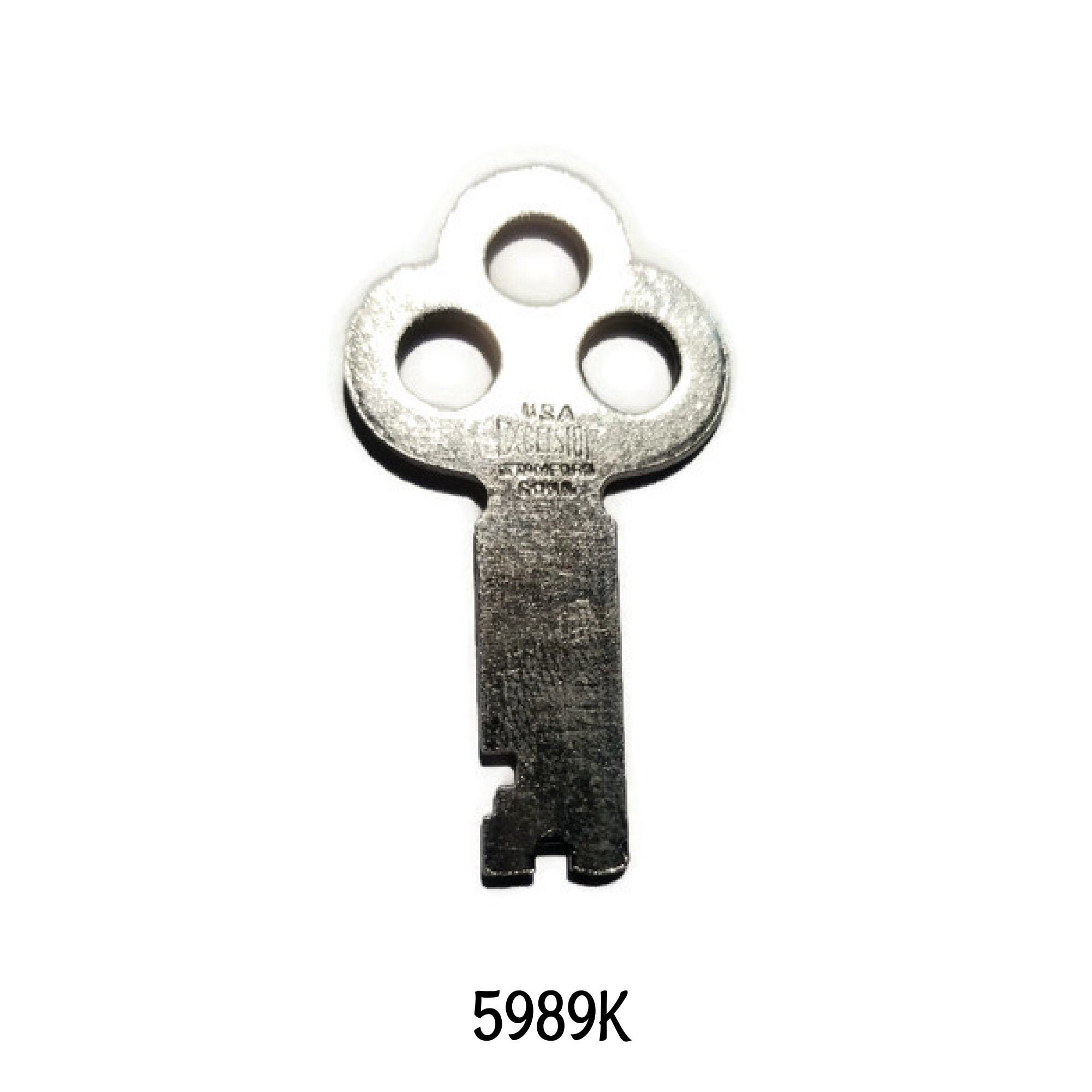 Excelsior Lock Company Trunk Lock Key - Nickel Plated Steel