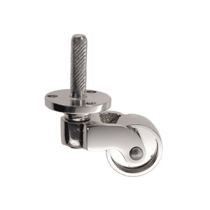 1&quot; Furniture Caster- Cast Brass PLATFORM CASTER with Polished Nickel Finish
