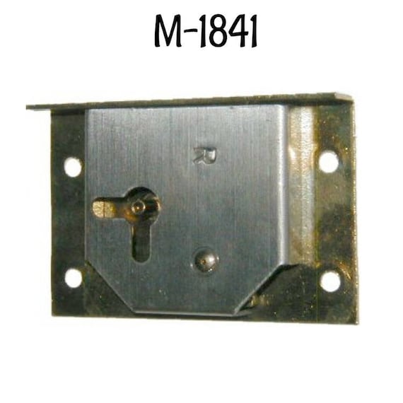 Brass Plated Steel FULL MORTISE RIGHT HAND DOOR OR DRAWER LOCK Set