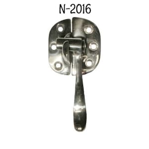Ice Box Latch -Right Hand Nickel Plated Cast Brass Icebox Latch - Nickel Plated Brass- Ice Box Door Latch