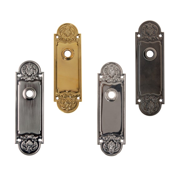 Antique door on sale escutcheon plates