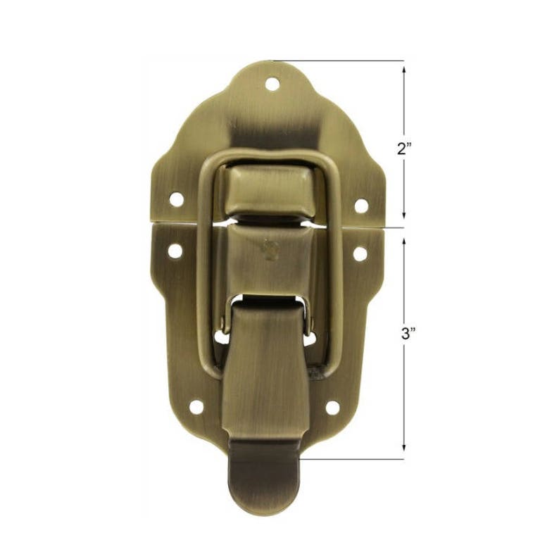 Trunk Latch Brass Plated Stamped Steel Large Flush Mount Etsy