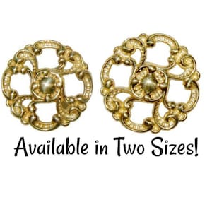Brass Knob -  Victorian Style Cast Brass KNOB Available in two sizes