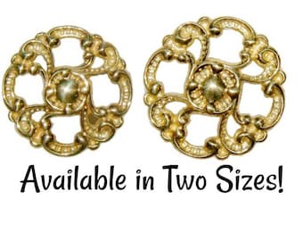 Brass Knob -  Victorian Style Cast Brass KNOB Available in two sizes