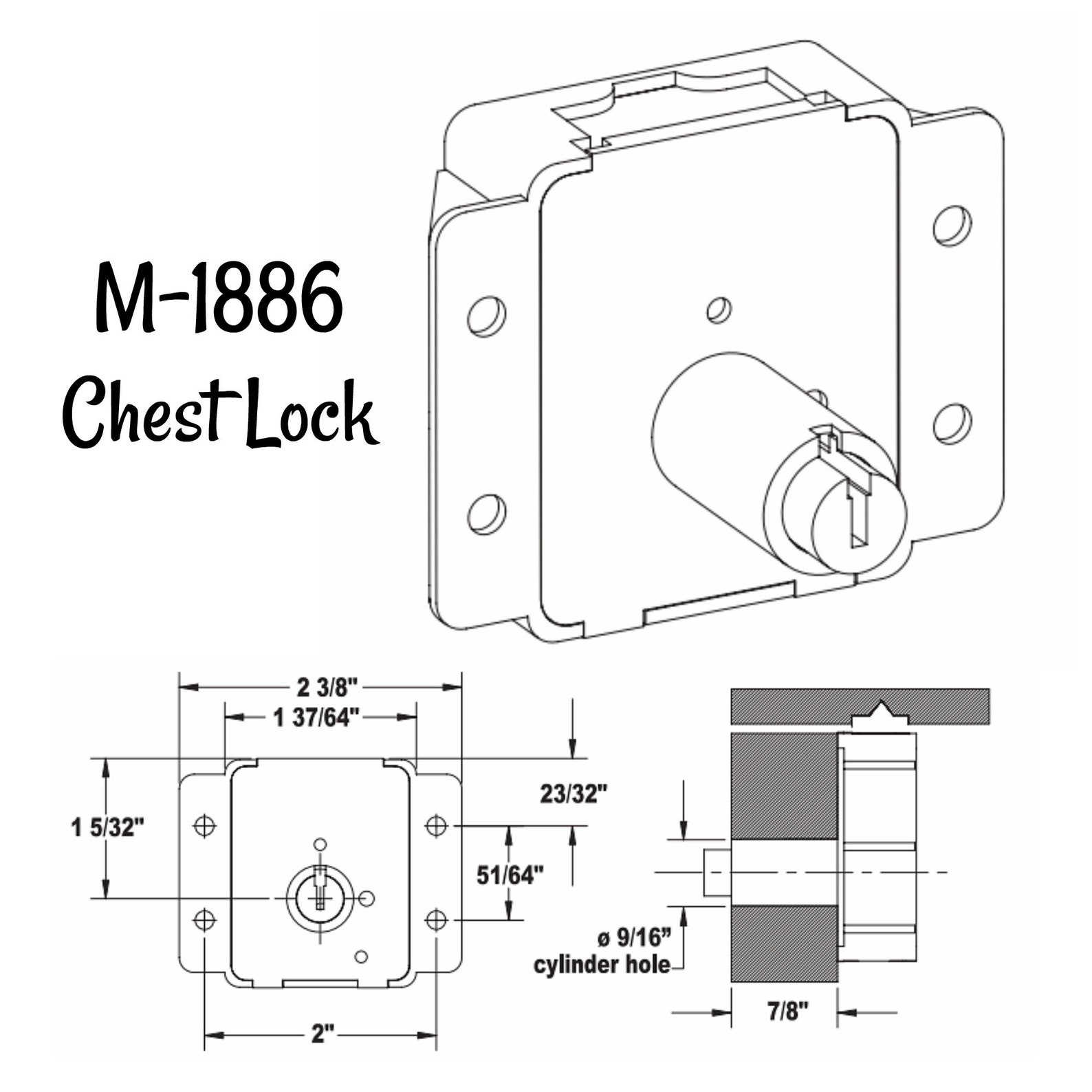 Lock Steel Cedar Chest Flush Mount Lid Lock With Push Button Etsy