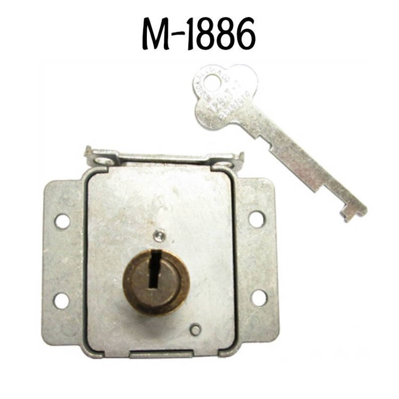 Lock Steel Cedar Chest Flush Mount Lid Lock With Push Button Etsy