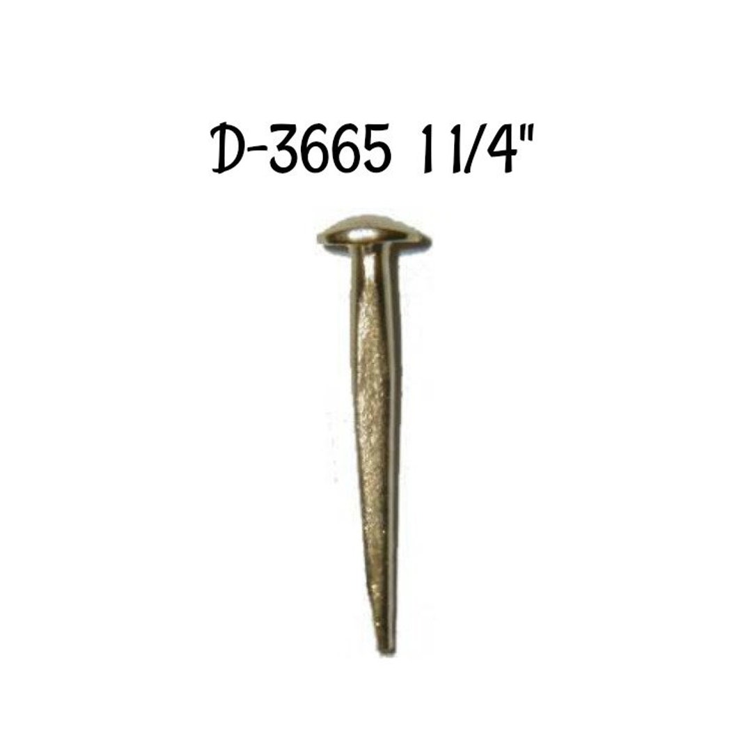 Trunk Nails Brass Plated Steel 1 1/4 Decorative Nails, Tacks, Antique