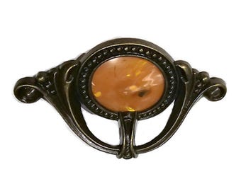 Art Deco Drawer Pull- Waterfall Style Drawer Pull- Bakelite 5-1/8" wide ~ Centers: 4"