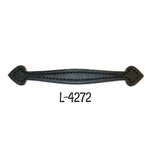 May include: Black leather handle with a stitched design and pointed ends. The handle is labeled "L-4272".