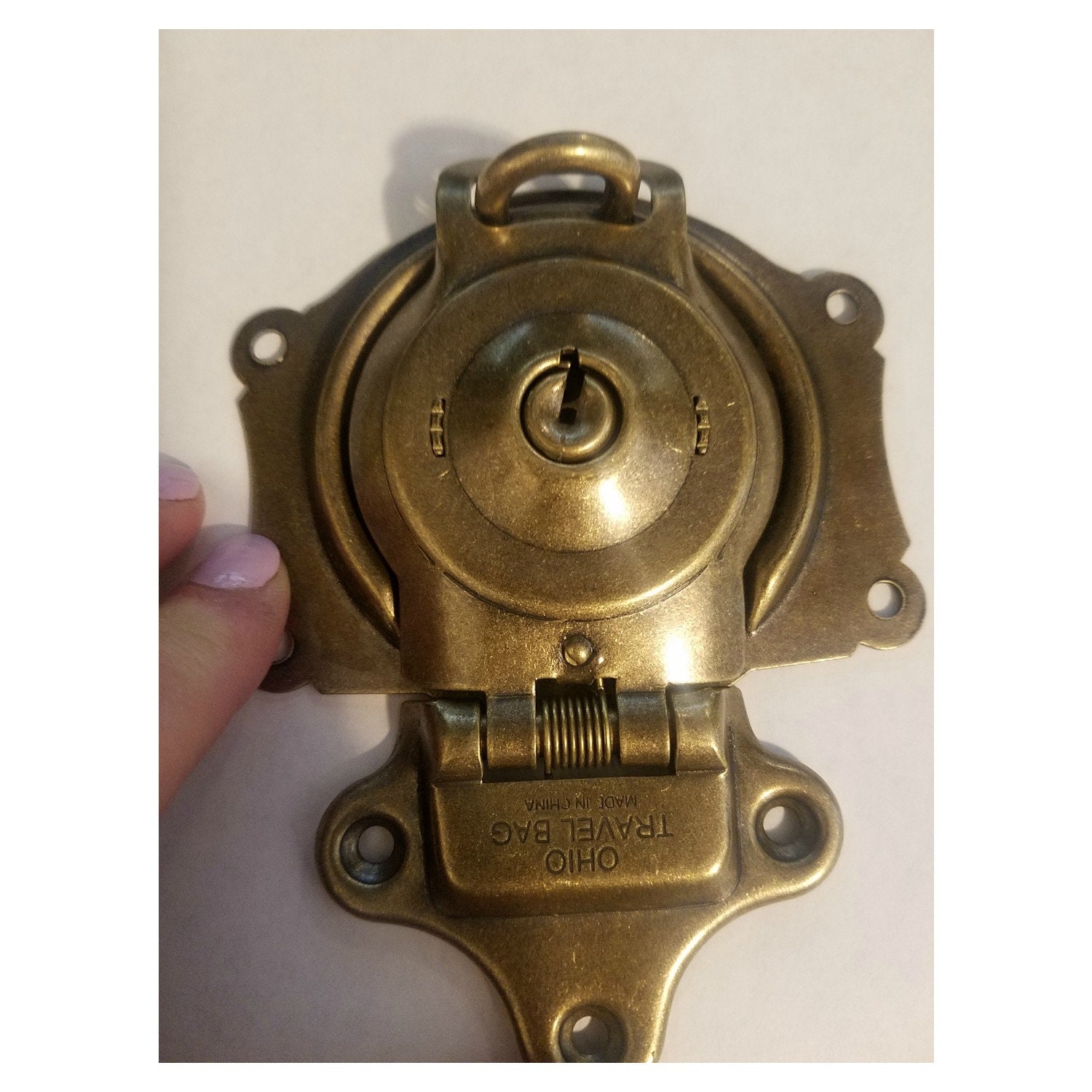 Trunk Lock Antique Brass Finish Flush Mount Trunk Lock With Etsy UK