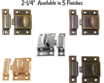 2-1/4" Stamped Steel Latch Flush Mount Furniture Cabinet LATCH Stamped Steel in five finishes Bathroom Latch