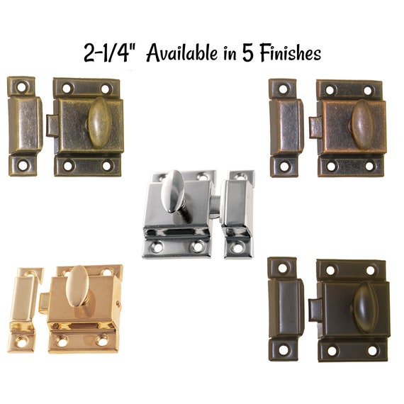 2-1/4" Stamped Steel Latch Flush Mount Furniture Cabinet LATCH Stamped Steel in five finishes Bathroom Latch
