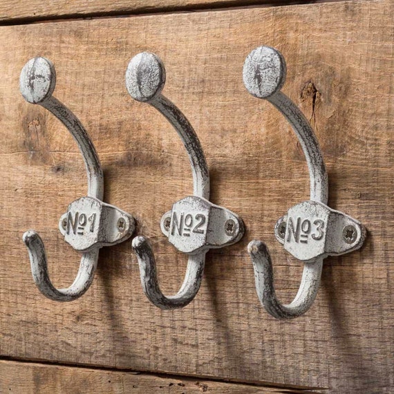 Numbered Wall Hooks Rustic Vintage Style Coat Hook Wardrobe Hook -   Canada