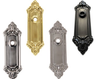 Elegant Door Trim Escutcheon Plate with hub for Antique Door Knobs and Doors -  Victorian Design