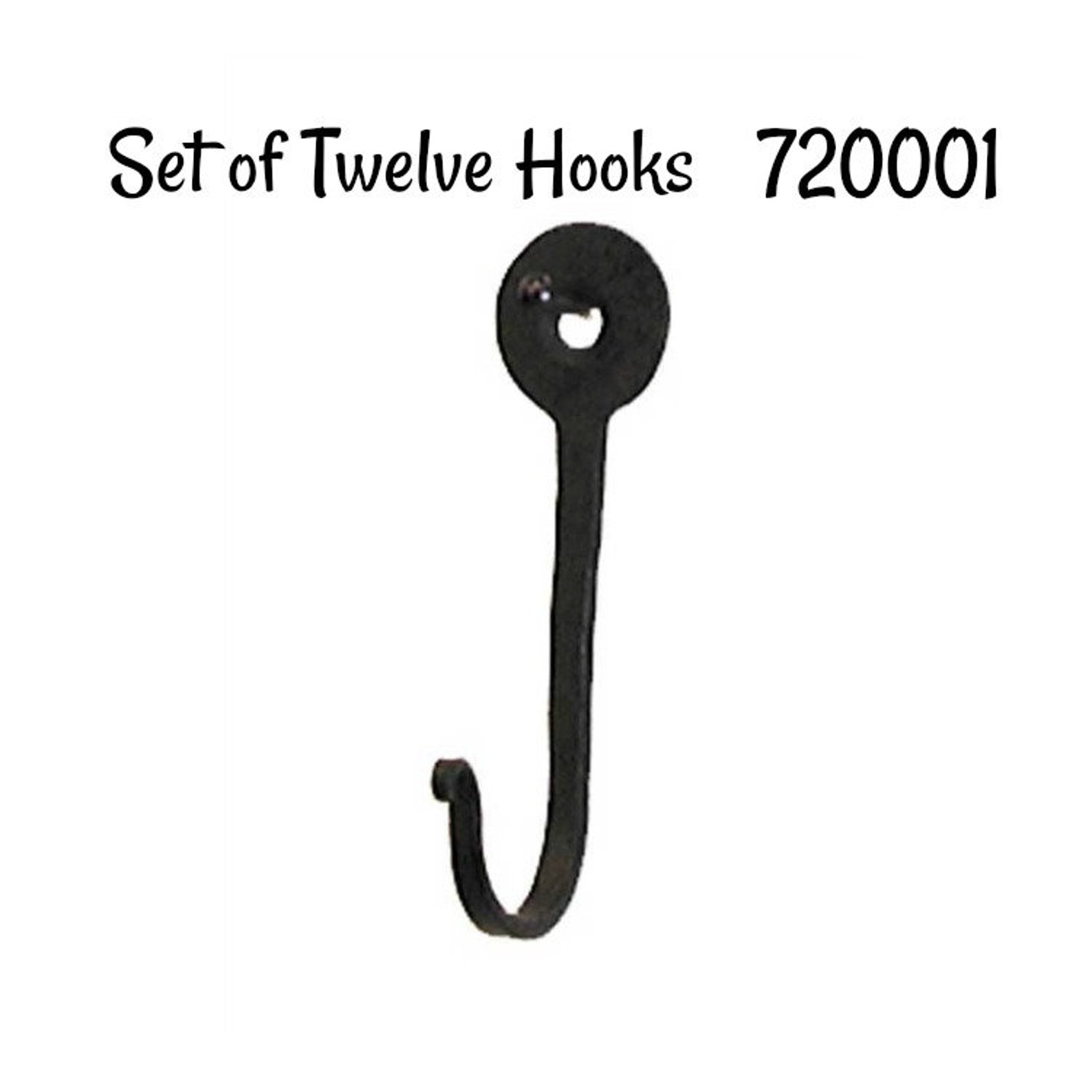 Horse Shoe Nail Coat Hook Set of Twelve Wrought Iron Coat Etsy