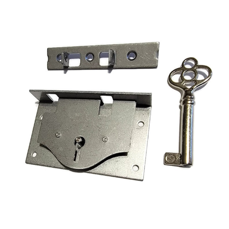 Lock Steel Half Mortise CHEST LOCK With Key and Steel Catch Etsy