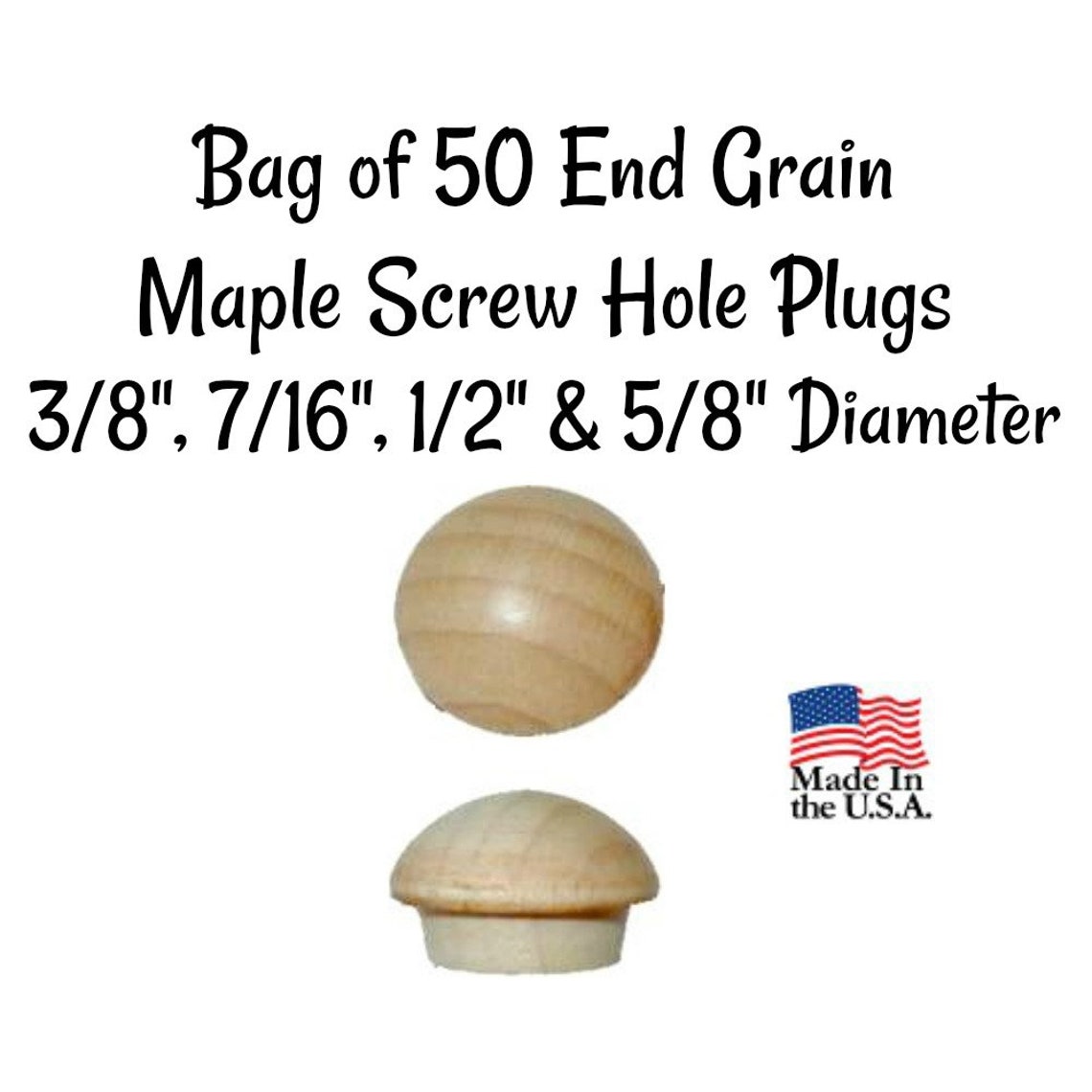Maple Screw Hole Plug Round Top Maple End Grain Screw Hole Etsy