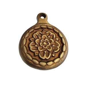 Antiqued Brass Bed Bolt Cover- Bed Fastener Bolt Cover- Antique Style Door Bolt Cover - Antique Finish