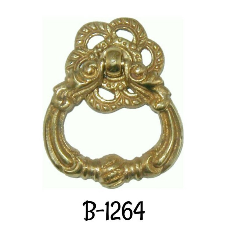 Drawer Pull Colonial Revival Style Cast Brass Single Post Etsy