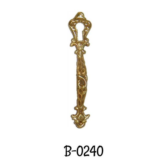Keyhole Cover Pull Cast Brass Victorian Style Key Hole Pull Antique Escutcheon