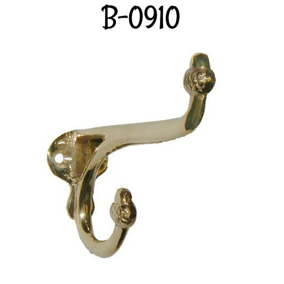 Coat Hook Acorn Cast Brass Front Mount Coat Hook for Hall Tree Coat Rack  Hat Rack 