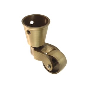 Furniture Caster 1&quot; - Cast Brass Cup Caster - Furniture Roller - Antique Brass
