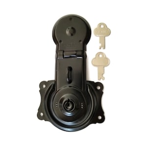 Trunk Lock - Black powder coated  Flush Mount Trunk Lock with Keys