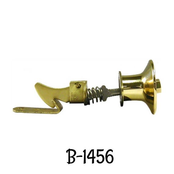 Push Button Cabinet Latch with Round Knob Brass B-1456