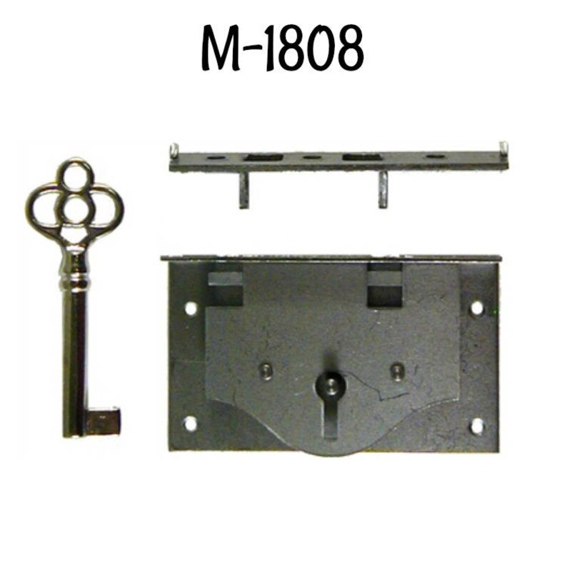 Lock Steel Half Mortise CHEST LOCK with Key and Steel Catch Etsy