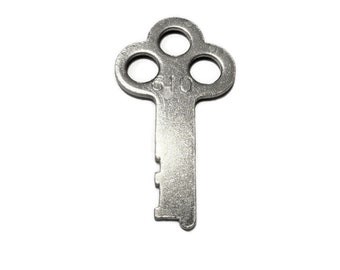 Excelsior 610 Trunk Key - Nickel Plated Steel Replacement Key - Antique Lock Key
