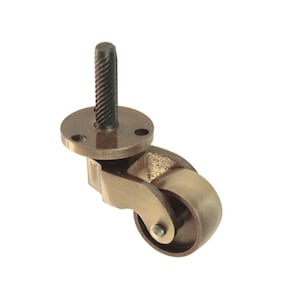 1&quot; Furniture Caster- Cast Brass PLATFORM CASTER with Antiqued Finish