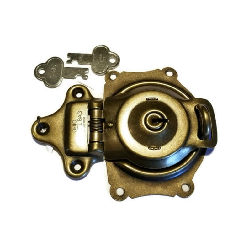 Trunk Lock Antique Brass Finish Flush Mount Trunk Lock With Etsy