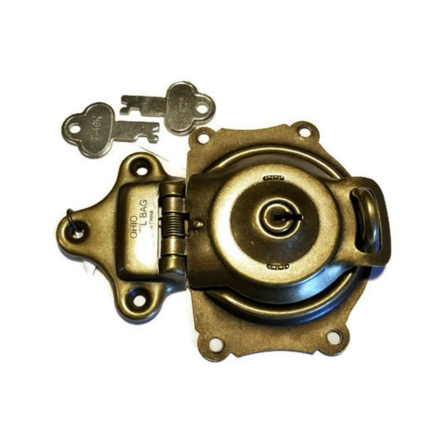 Trunk Lock Antique Brass Finish Flush Mount Trunk Lock With Etsy UK