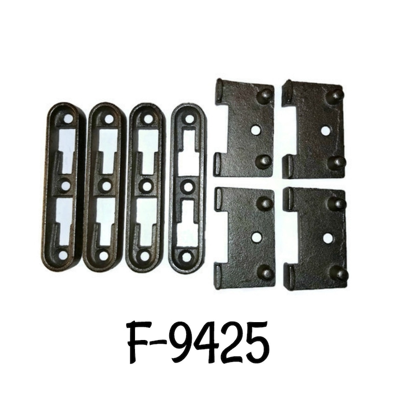Antique Style Bed Rail Hooks Fasteners Set Of Four Cast Iron Frame