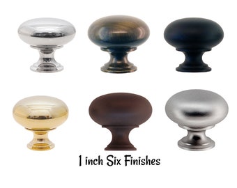 High Quality 1 inch Cast brass Knob in six finishes