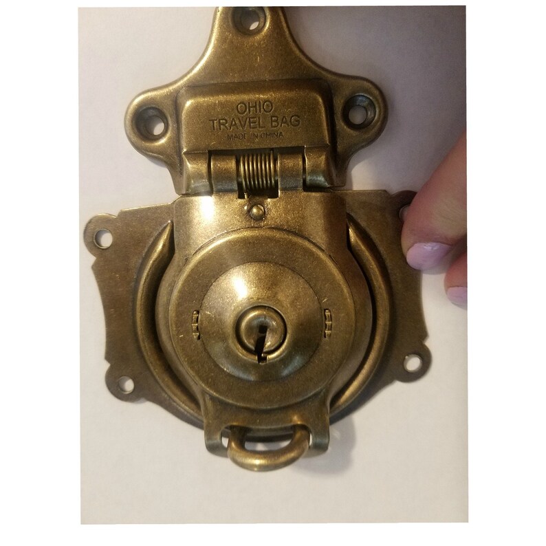 Trunk Lock Antique Brass Finish Flush Mount Trunk Lock With Etsy