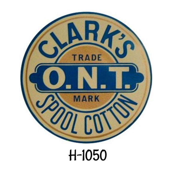 Clark/'s /"Colors/" Spool Cabinet Decal thread vintage antique old sticker