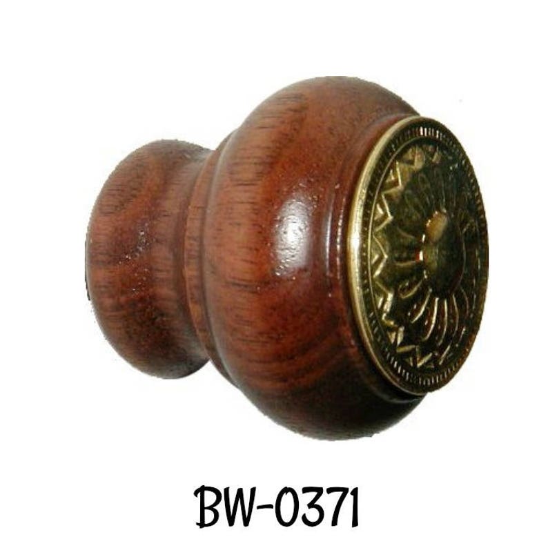 Wood Knob Walnut Finished Wood EASTLAKE STYLE KNOB with Etsy