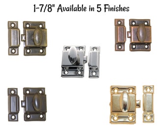 1-7/8" Stamped Steel Latch Flush Mount Furniture Cabinet LATCH Stamped Steel in five finishes Bathroom Latch