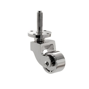 1&quot; Furniture Caster- Cast Brass PLATFORM CASTER with Polished Nickel Finish