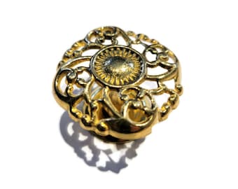 Brass Knob - Victorian Style Cast Brass Knob, Victorian Knobs, Antique Style Hardware
