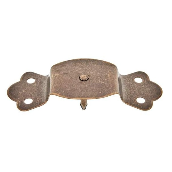 Antique Brass Handle Loop For Camel Back Trunk Star Design Pair 