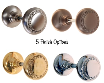 Door Knob Solid Brass Egg & Dart Design - Vintage Door Knob - Antique Style Door Knob - 5 Finish Options
