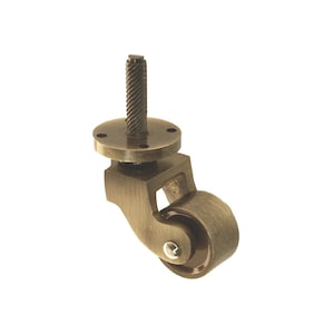 1&quot; Furniture Caster- Cast Brass PLATFORM CASTER with Antiqued Finish