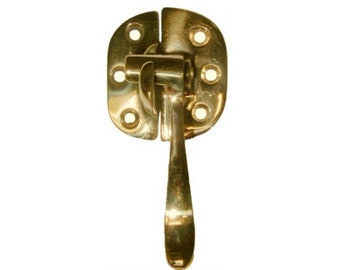 Ice Box Latch -Right Hand Cast Brass Icebox Latch - Solid Polished Brass- Ice Box Door Latch