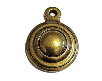 Antiqued Brass Bed Bolt Cover- Bed Fastener Bolt Cover- Antique Style Bed Bolt Cover