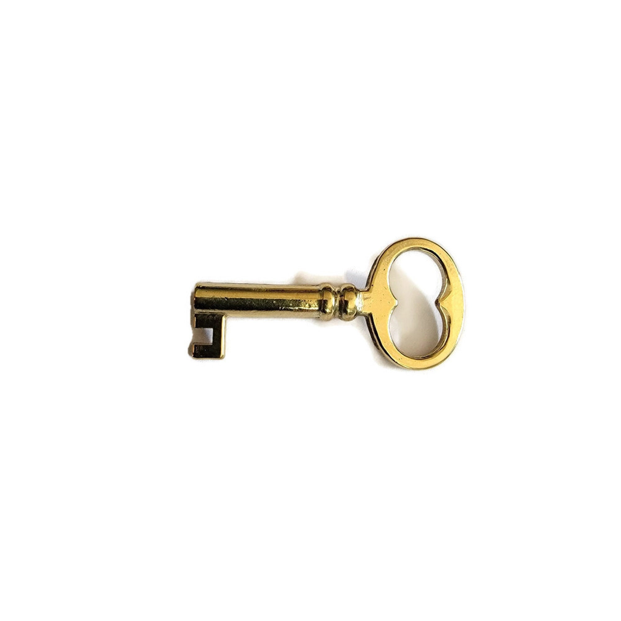 Petite clé de boîte à bijoux, clé en laiton poli - Quincaillerie de meubles  clés vintage antique
