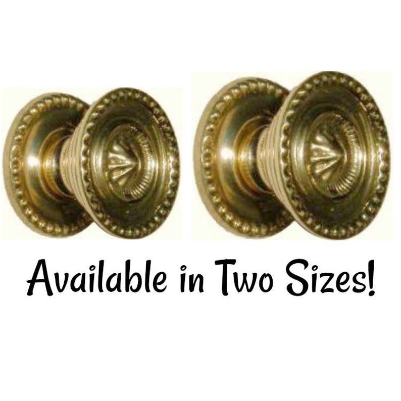 Stamped Brass SHERATON STYLE KNOB with Backplate Brass Knob